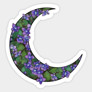 Violet moon Sticker